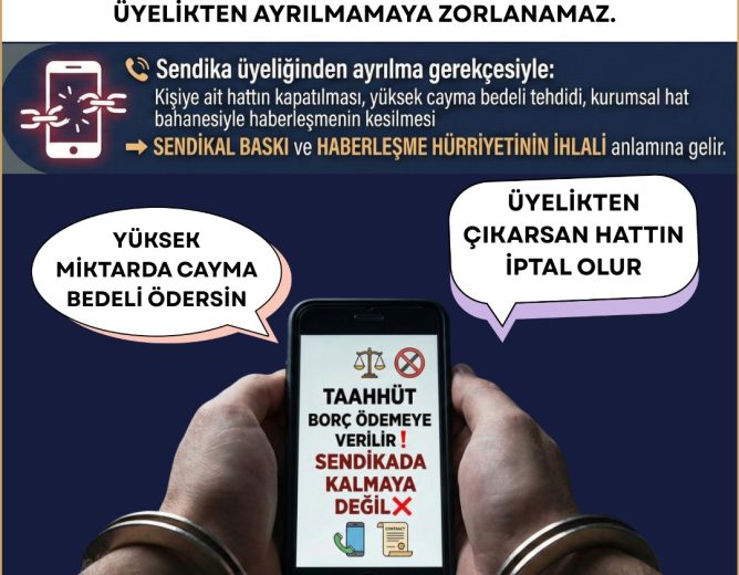 TAAHHÜT BORÇ ÖDEMEYE VERİLİR SENDİKADA KALMAYA DEĞİL!