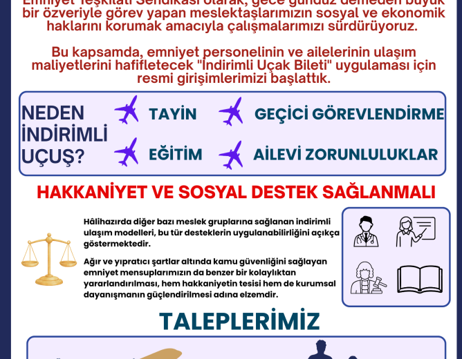 EMNİYET MENSUPLARI İÇİN “İNDİRİMLİ UÇUŞ” GİRİŞİMİ