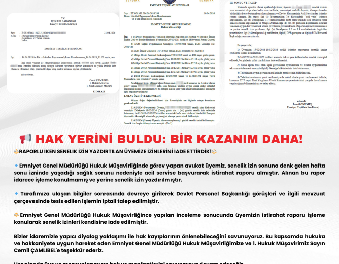 HAK YERİNİ BULDU: BİR KAZANIM DAHA!