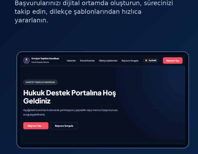 EMNİYET TEŞKİLATI SENDİKASINDAN HUKUK ALANINDA DİJİTALLEŞME